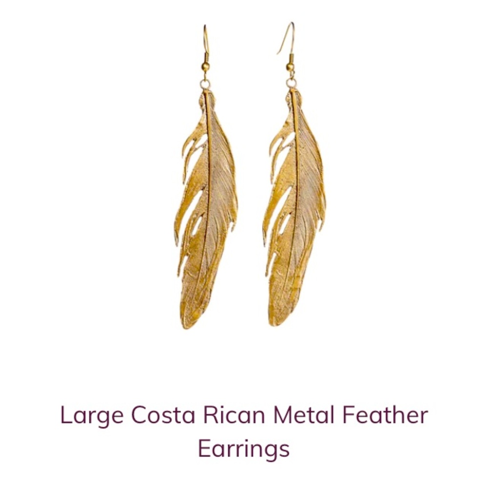 SALE!💥 ALKEMIE  - Large Costa Rican  Feather Earrings